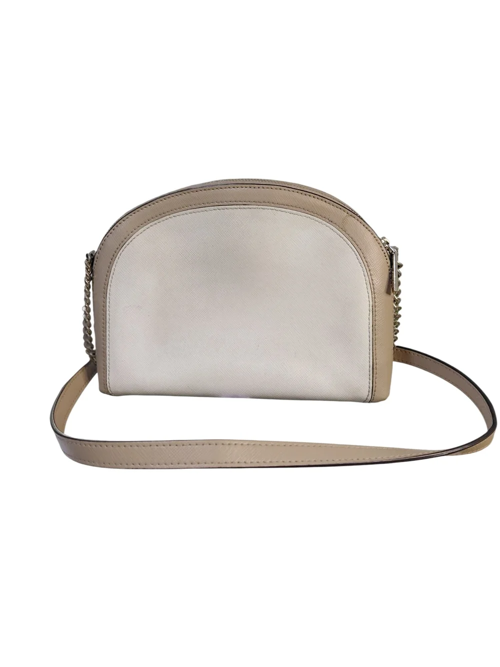kate spade New York Spencer Double Zip Cream & Tan Crossbody Bag